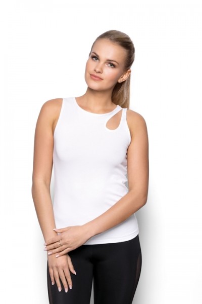 Marškinėliai Fit Axa White | Balta-Palaidinės trumpomis