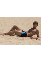 Maudymosi šortai Andy2 M-106 Juoda z niebieskim