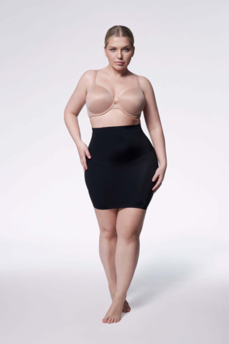 Julimex 220 Slimming Half Slip Basic Half Slip natūralios spalvos formuojantis pasijonis - juodas