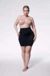Julimex 220 Slimming Half Slip Basic Half Slip natūralios spalvos formuojantis pasijonis - juodas