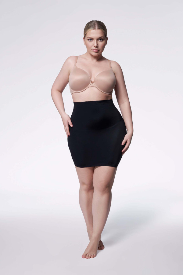 Julimex 220 Slimming Half Slip Basic Half Slip natūralios spalvos formuojantis pasijonis - juodas