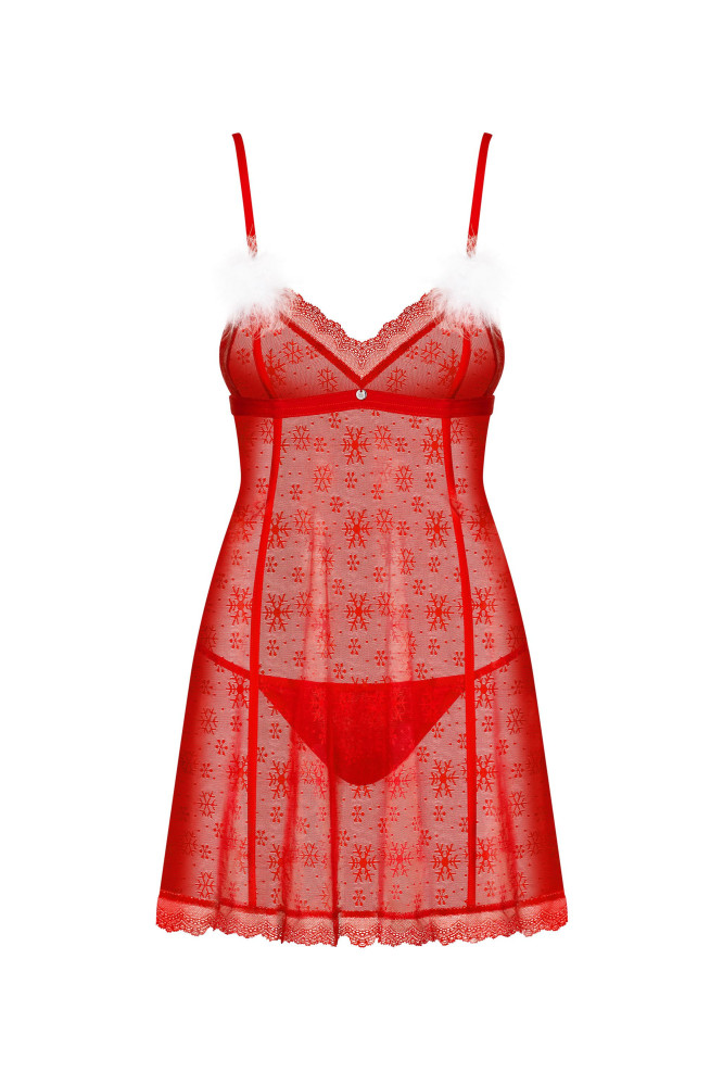 Naktinukai Claussica Babydoll Raudona