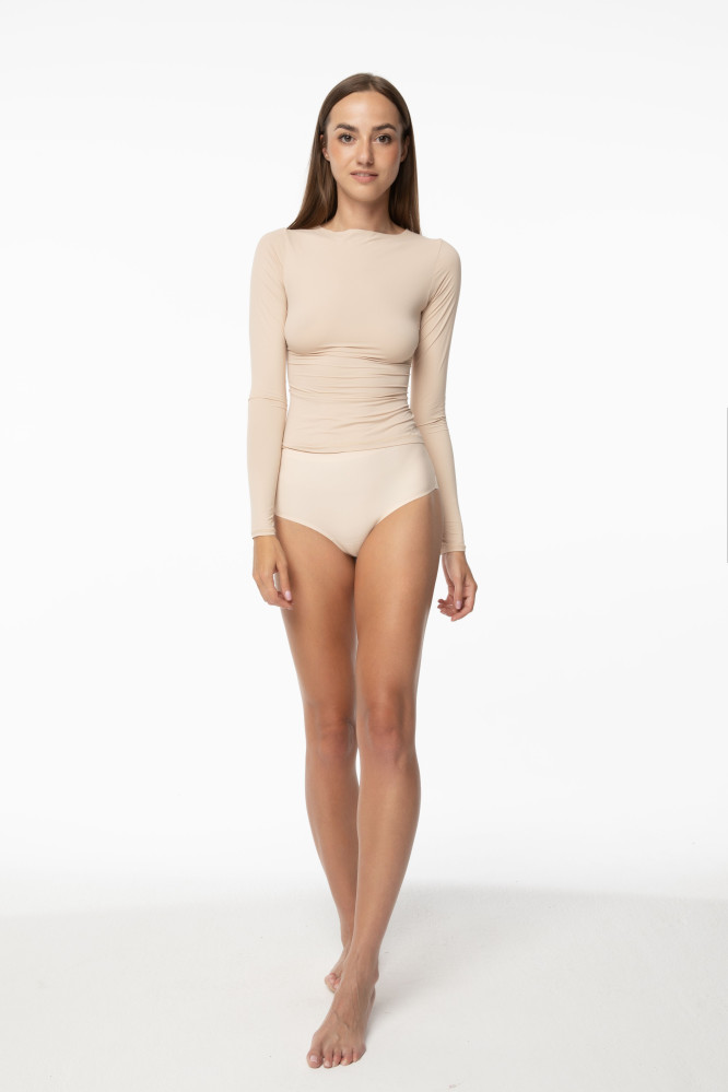 T-shirt Simple Longsleeve Smėlio