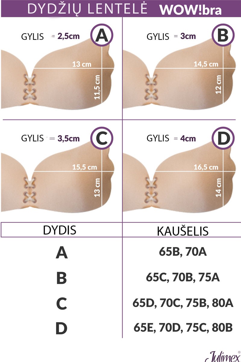 Prilipdoma Liemenėlė Wow! Bra | Smėlio 92-Prilimpančios ir