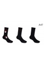 Kojinės vyriškos A47 (3poros) Juoda-Kojinės vyrams-Cornette