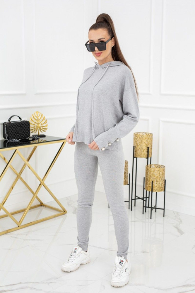 Komplektas megztas Kim Pearl Buttons PU1121 Silver