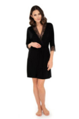 Chalatas Allison Juoda