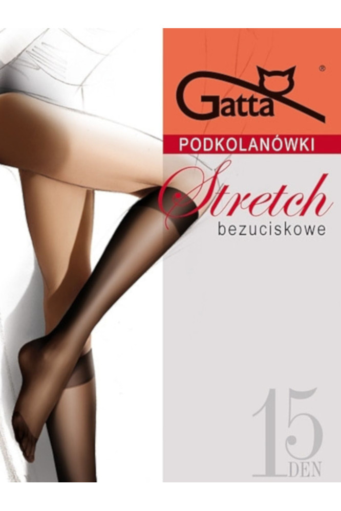 Kojinės iki kelių Stretch 15 Den - juoda