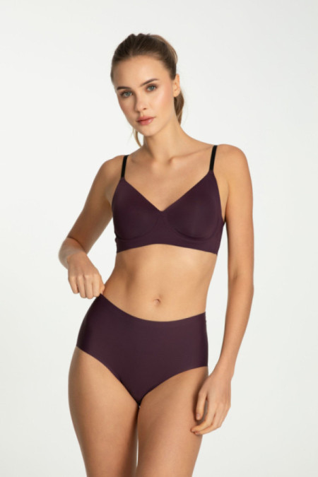 Liemenėlė Simple t-shirt Liemenėlė Tamsus Plum