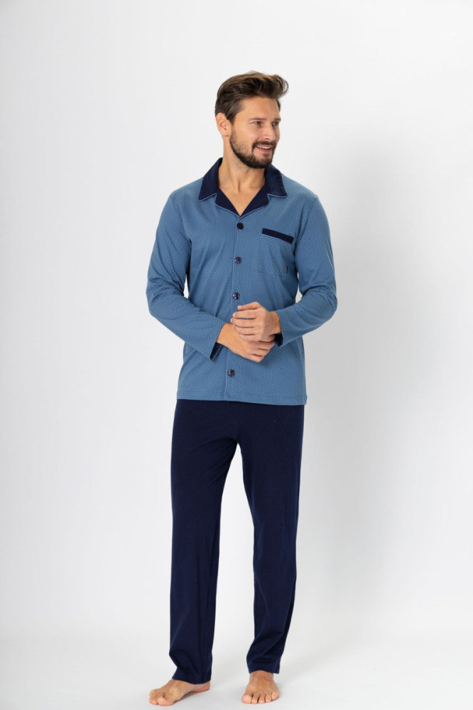 Pižama Norbert 670 Jeans-Mėlyna