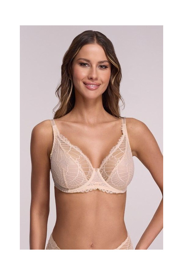 AVA Lingerie 2200 smėlio spalvos minkšta balconette liemenėlė