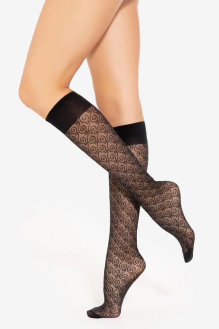 Kojinės iki kelių TRENDY LINE 30 Juoda