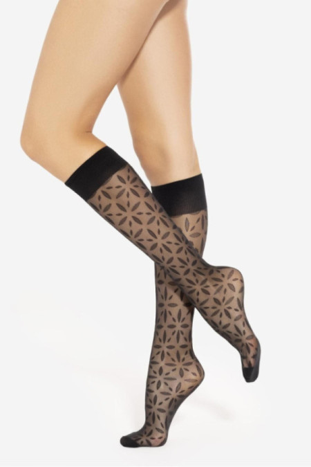Kojinės iki kelių TRENDY LINE 31 Juoda