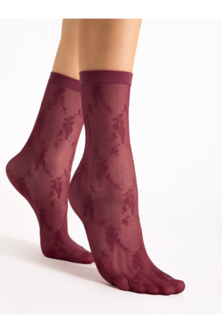 Kojinės Rosa 20 Burgundowe