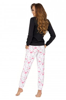 Pižama Flamingo Black-Medvilninės Pižamos-Donna