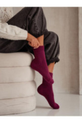 Šiltos kojinės 0118 Frotte/012 bordo