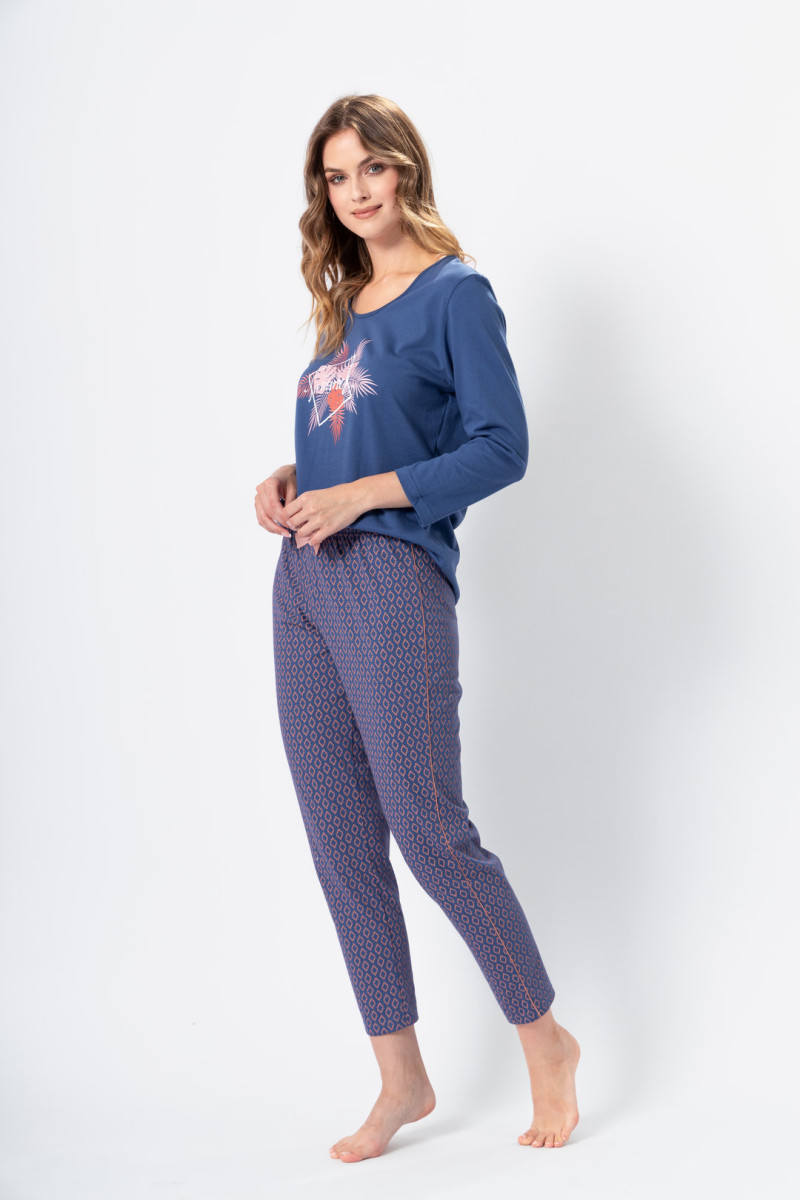 Medvilninė Pižama Kornelia 1372 Jeans-Pižamos moterims-M-Max