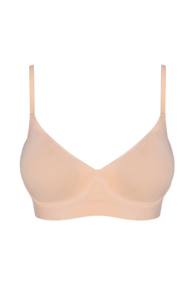 Liemenėlė Simple t-shirt Bra Smėlio-Kietais kaušeliais-Julimex