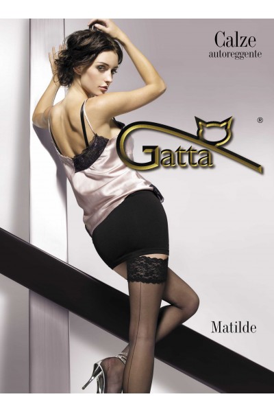 Kojinės iki pusės šlaunų Gatta Matilde | Nero-Ilgos