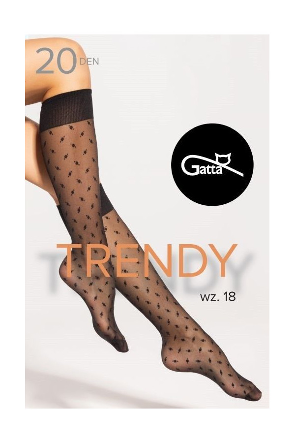 Kojinės iki kelių Trendy Line 18 20 Den Juoda