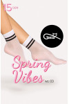 Kojinės Spring Vibes 03 Den Balta su juoda