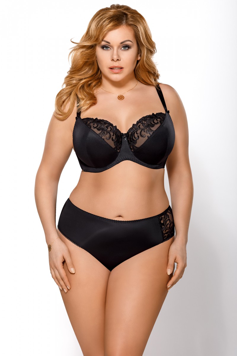 Liemenėlė Victoria K378 | Juoda-Plus Size-Gorsenia