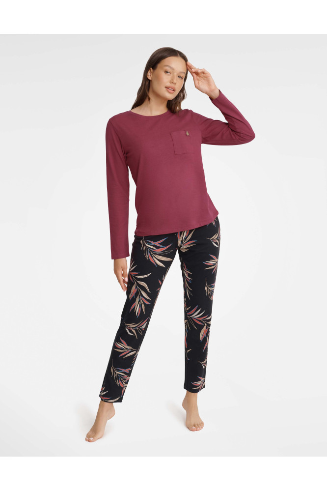 Pižama Garden 40929-83X Bordo-Juoda