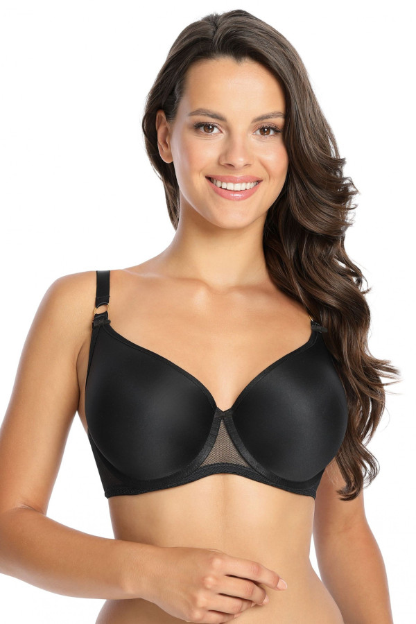 Gaia Moulded Bra 1082 juoda pakietinta liemenėlė didesnei krūtinei