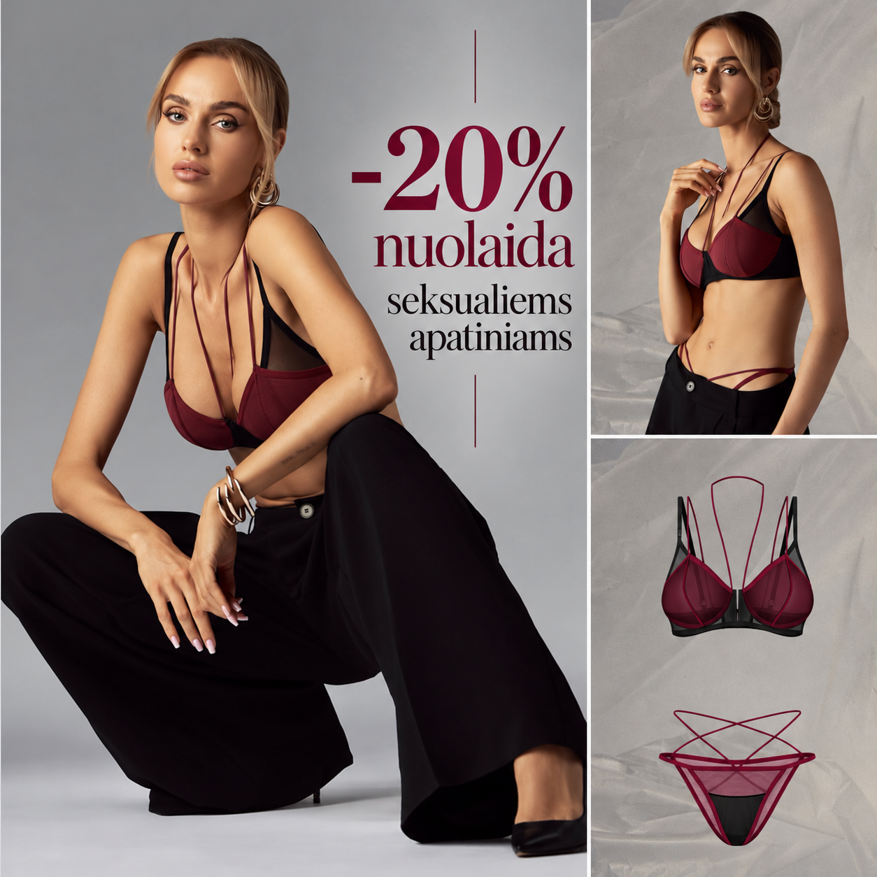 -20 % nuolaida seksualiems apatiniams